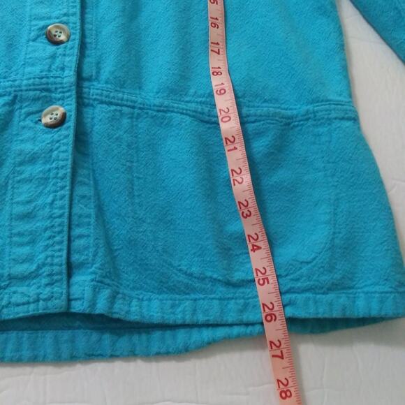 Vintage Drawstrings California 100% Cotton Boxy Button Up Blazer Pockets USA - Picture 11 of 12